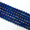 Plated Blue Color Agate Druzy Round Beads 10mm