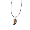 Tiger Eye Wing Shape Pendant 17X35mm  Leather Cord Necklace