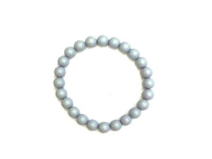 Matte Heat Coloring Shell Pearl Gray Bracelet 8Mm