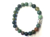 Fancy Jasper Silver Buddha Beaded Bracelet 8Mm