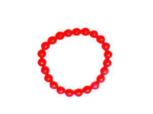 Heat Coloring Shell Pearl Red Bracelet 8Mm