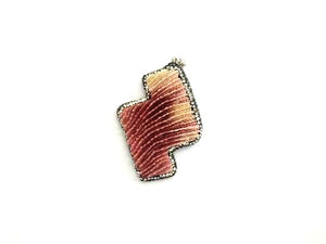 Treated Color Bamboo Coral Pink White Pendant 38X52Mm