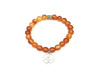 Orangered Agate Metal Guajian Bracelet 8Mm