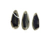 Black Sardonyx Free Form Pendant 32X46-43X52Mm
