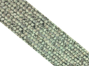 Matte Tian Shan Blue Stone Round Beads 4Mm