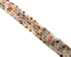 Matte Picture Agate Round Beads 6mm