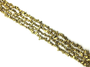Coated Hematite Gold 16 Inch Chips 5-8Mm