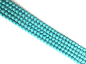Matte Shell Pearl Blue Round Beads 6Mm