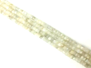 White Moonstone Faceted Heishi 5X8Mm