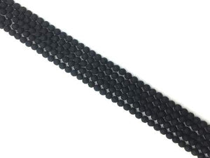 Matte Black Onyx Round Beads 3Mm