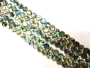 Abalone Puff Coin 12Mm