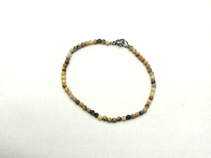 Crazy Lace Agate Faceted Rounds Bracelet 3Mm