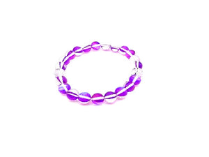 Candy Color Glass Purple Bracelet 8Mm