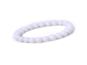 Matte Shell Pearl White Bracelet 10Mm