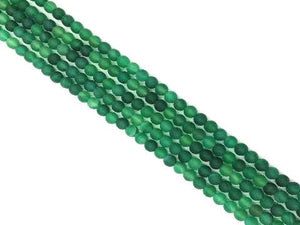 Matte Green Agate Round Beads 6Mm