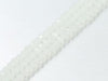 Thunder Polish Glass Crystal White Jade Faceted Rounds 4Mm