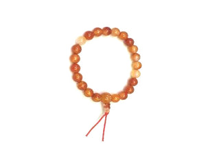 Orangered Agate Mala Bracelet Bracelet 8Mm