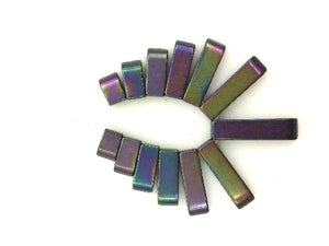 Matte Coated Hematite Rainbow Stick 4X12-4X29Mm