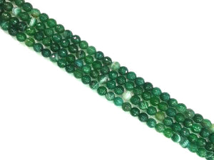 Color Green Sardonyx Faceted Roundes 6Mm