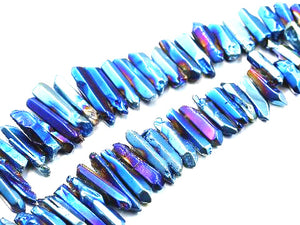Crystal Quartz Blue Stick(Egaduated) 8X25-12X50Mm