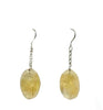 citrine Yellow Oval Earrings