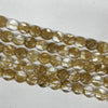 Gold Rutilated Glass Puff Coin 14mm