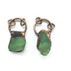 Fluorite rough freeform 15X25mm antique pendant