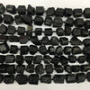 Special Finish Black Tourmaline Raw Nugget 12X14mm
