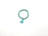 Matte Treated Color Jade Light Blue Tassel Bracelet 8Mm
