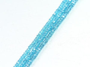 Thunder Polish Glass Crystal Sky Blue Faceted Roundel 2X3Mm
