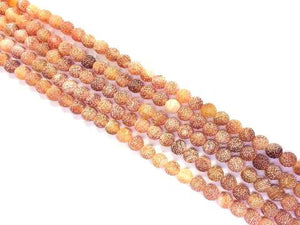 Matte Agate Red Round Beads 8Mm