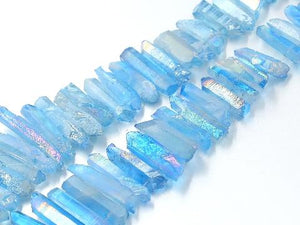 Matte Crystal Quartz Color Blue Stick(Egaduated) 8X25-12X50Mm