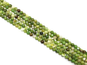 Color Sardonyx Apple Green Round Beads 14Mm