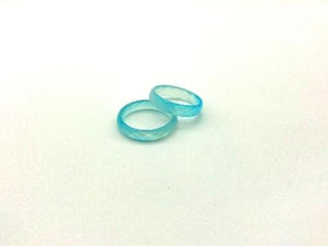 Color Agate Skyblue Ring Faceted 5Mm