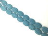 Lava Stone Blue Flat Oval 26X19Mm