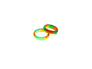 Color Agate Red Green Ring 5Mm