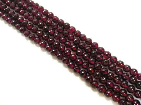 Garnet Round Beads 4Mm