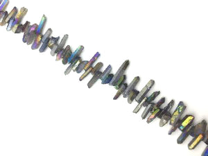 Coated Crystal Quartz Rainbow Stick 6X20-10X33Mm
