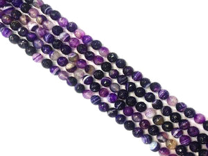 Purple Sardonyx Faceted Rounds 10Mm