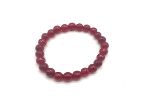Color Jade Red Bracelet 8Mm
