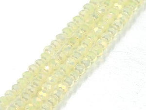 Thunder Polish Glass Crystal Ab Yellow Faceted Rounds 4Mm