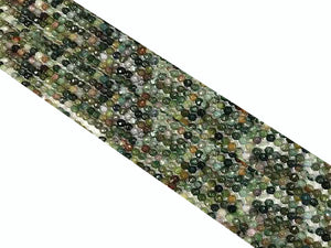 Fancy Jasper Faceted Round Beads 4Mm