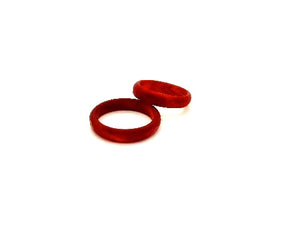 Matte Red Agate Ring 5Mm