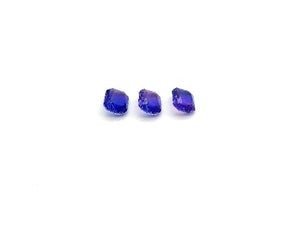 Glass Blue Pillow Ring Surface 10X11Mm