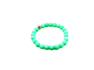 Matte Color Jade Shamballa Turquoise Bracelet 8Mm