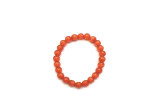 Artificial Opal Orangered Bracelet 8Mm