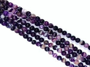 Color Purple Sardonyx Round Beads 10Mm