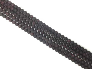 Matte Garnet Round Beads 4Mm