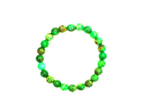 Dyed Green Crazy Lace Agate Bracelet 8Mm