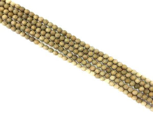 Matte  Gold Rimmed Nanmu Round Beads 10Mm